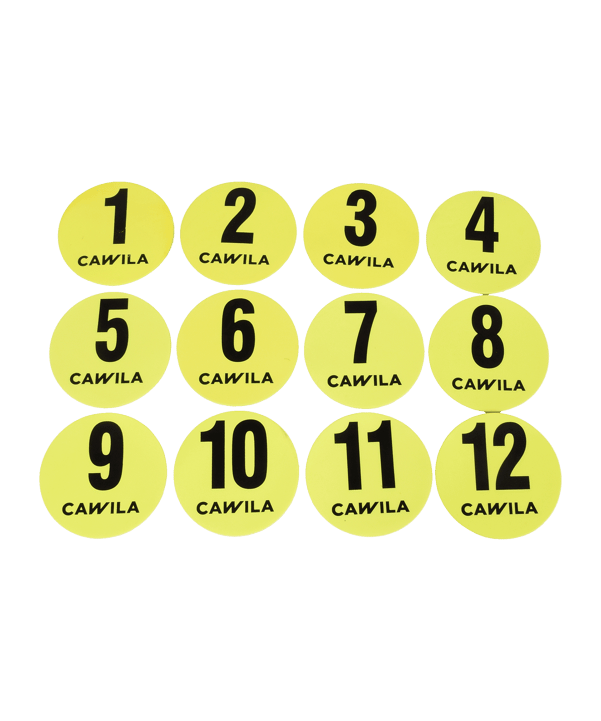 Cawila Floormarker Nr.1-12 Set 12,5 cm Gelb - gelb