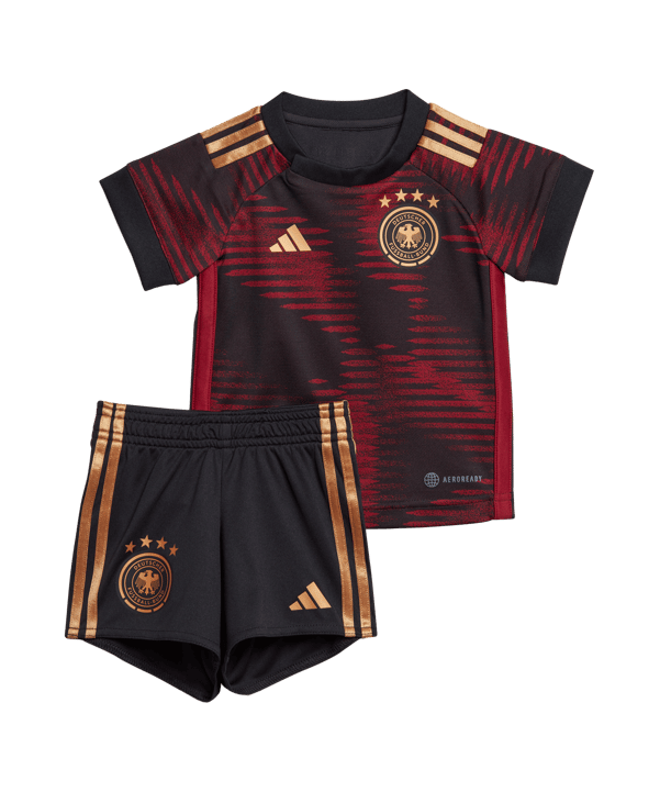 adidas DFB Deutschland Babykit Away WM 2022  Schwarz - schwarz