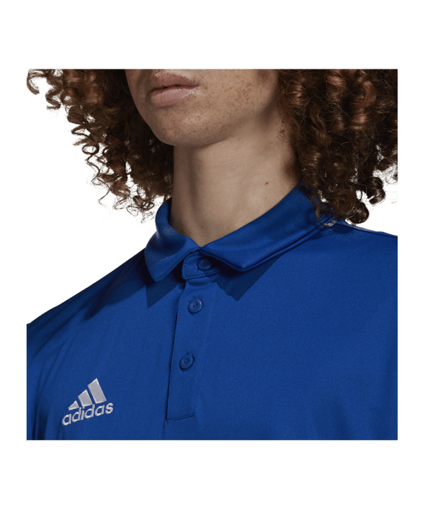 adidas Entrada 22 Poloshirt Blau Weiss - blau