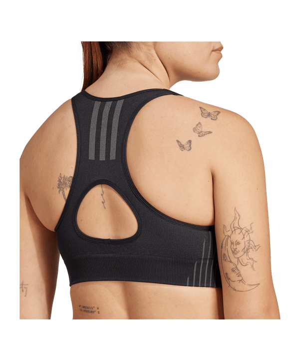 adidas Aeroknit Sport-BH Schwarz - schwarz