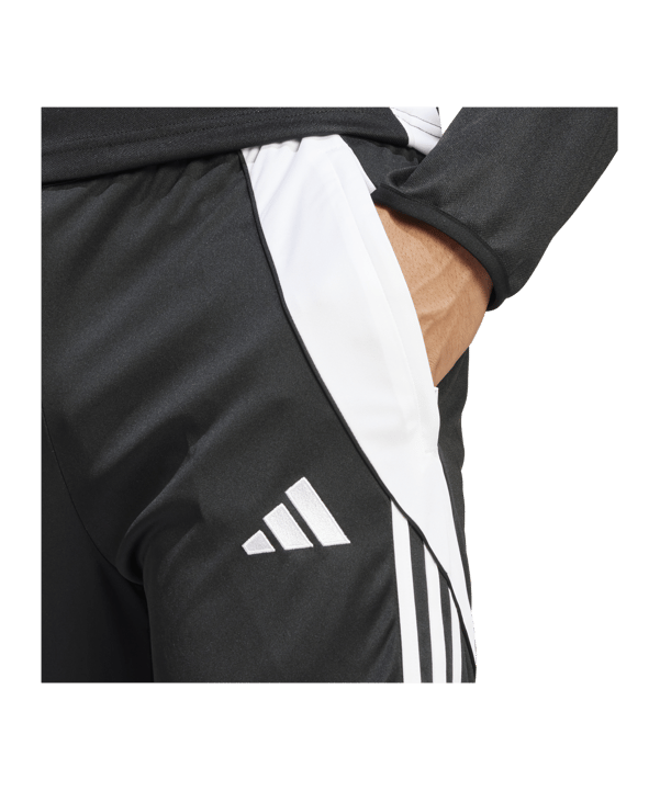 adidas Tiro 24 3/4 Trainingshose Schwarz Weiss - schwarz