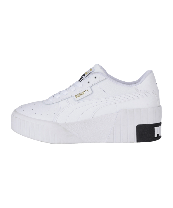 PUMA Cali Wedge Damen Weiss Schwarz F03 - weiss