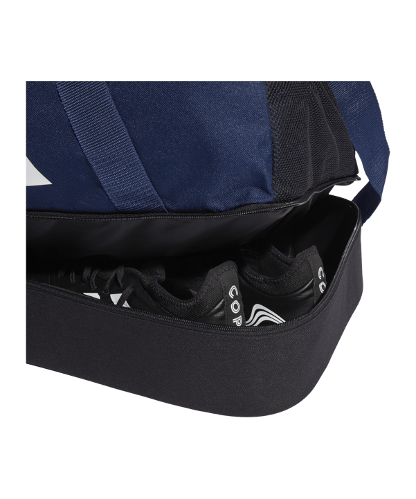 adidas Tiro League Duffel Bag Gr. S Blau Weiss - dunkelblau