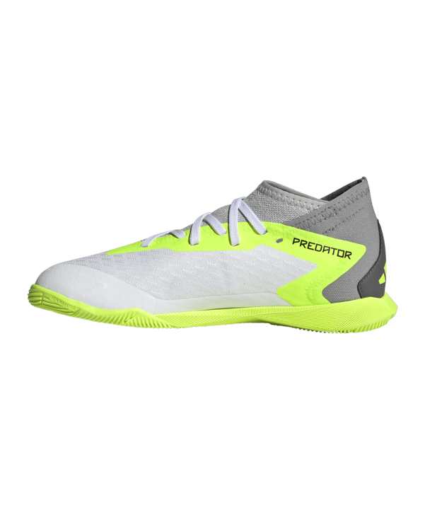 adidas Predator Accuracy.3 IN Halle Crazyrush Kids Weiss Schwarz Gelb - weiss