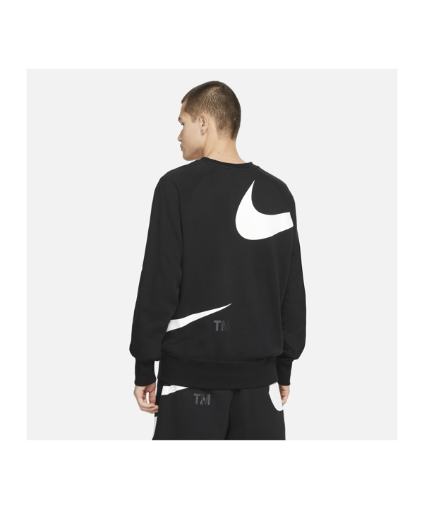 Nike Swoosh Fleece Sweatshirt Schwarz F010 - schwarz