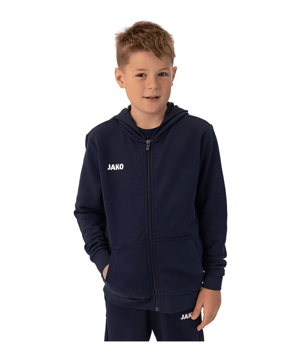 JAKO Base Jas met capuchon Kinderen Blauw K009 - blauw