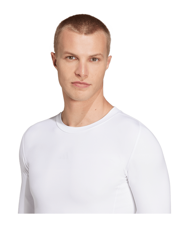 adidas Techfit Longsleeve Weiß - weiss