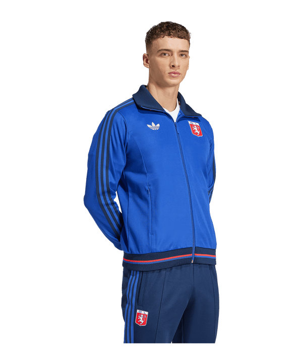 adidas Olympique Lyon 75 TT Trainingsjacke Blau - blau