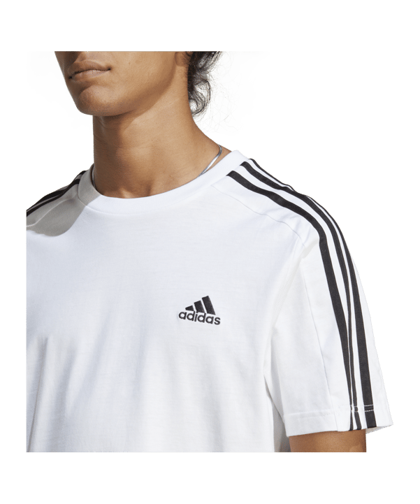 adidas 3S T-Shirt Weiss Schwarz - weiss