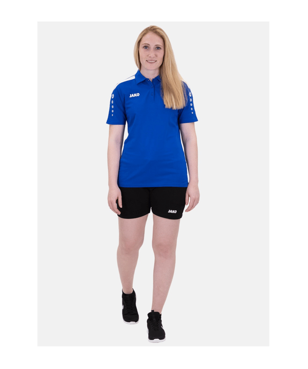 JAKO Power Poloshirt Damen Blau Weiss F400 - blau