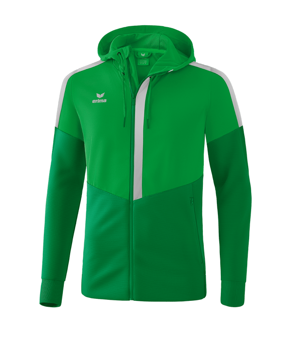 Erima Squad Kapuzen-Trainingsjacke Grün Grau - gruen