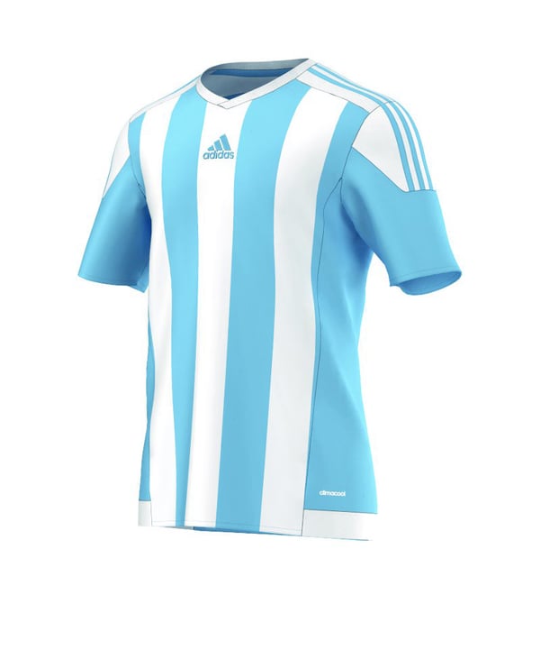 adidas Striped 15 Trikot kurzarm Kids Hellblau - blau
