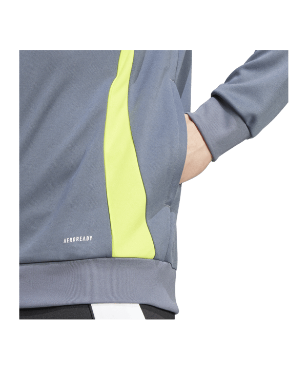 adidas Tiro 24 Trainingsjacke Grau Gelb - grau