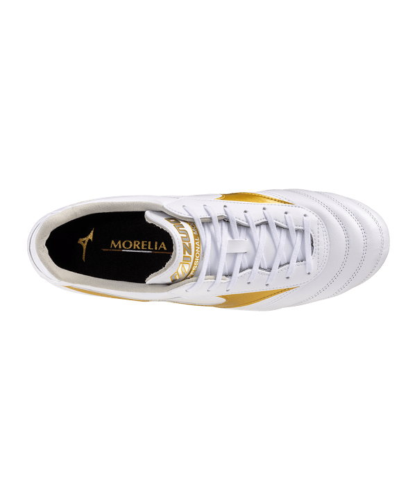 Mizuno Morelia II Pro FG Bright Gold Weiß F50 - weiss
