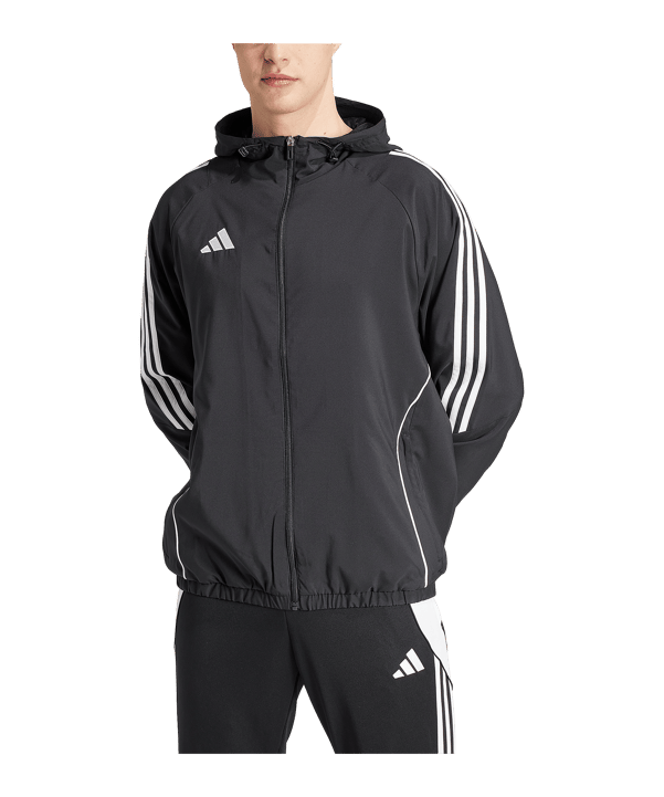 adidas Tiro 24 Windbreaker Schwarz Weiss - schwarz