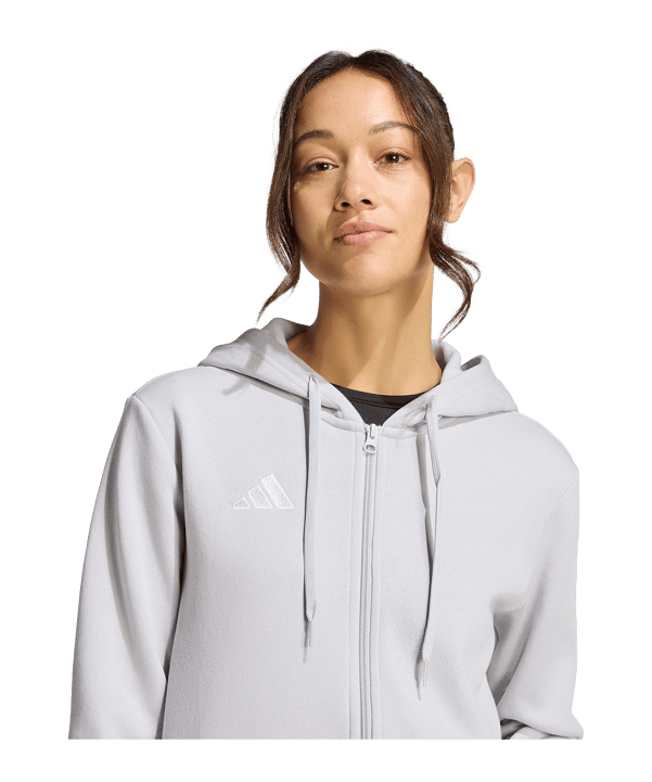adidas Entrada 26 Kapuzenjacke Damen Grau - grau