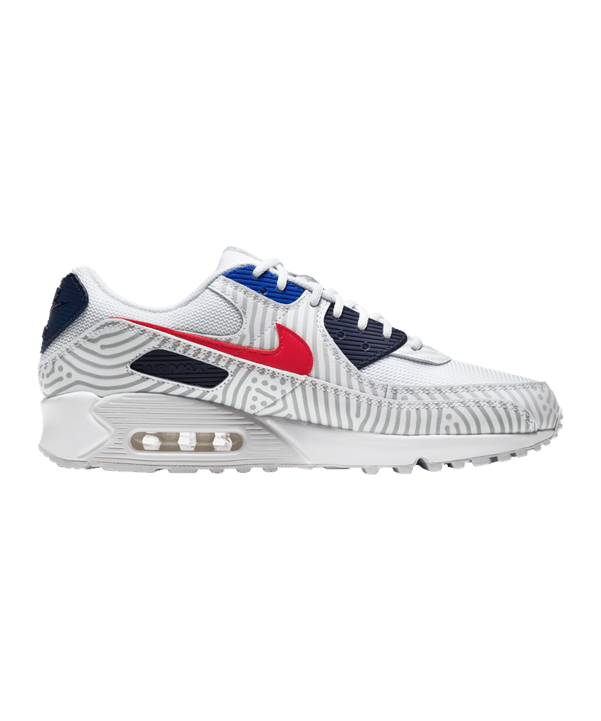 Nike Air Max 90 Weiss Rot F100 - weiss