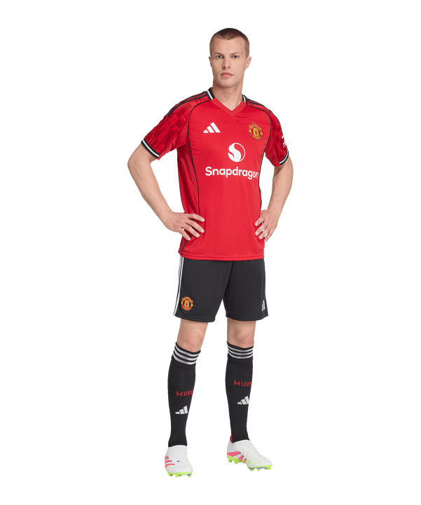 adidas Manchester United Short Home 2025/2026 Schwarz - schwarz