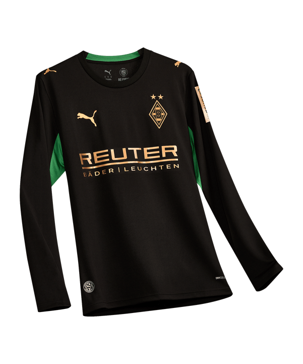 PUMA Borussia Mönchengladbach Replica Trikot Langarm Away 2026/2027 Schwarz F02 - schwarz