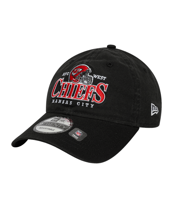 New Era NFL Kansas City Chiefs Helmet 9Twenty Cap Schwarz - schwarz