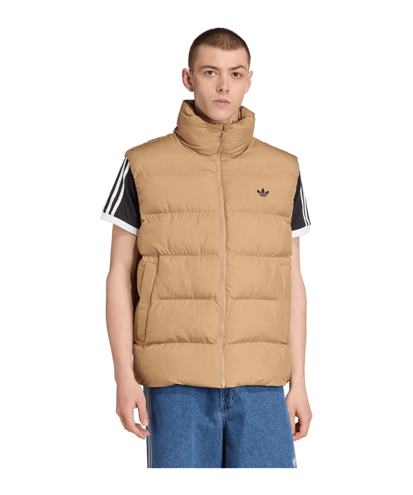 adidas Originals Tonal Puff Weste Braun - braun