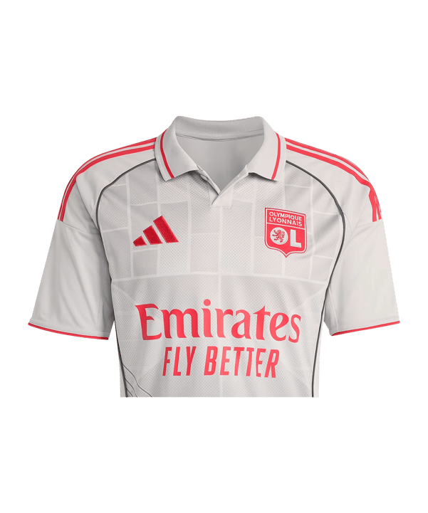 adidas Olympique Lyon Trikot 3rd 2025/2026 Kids Grau - grau
