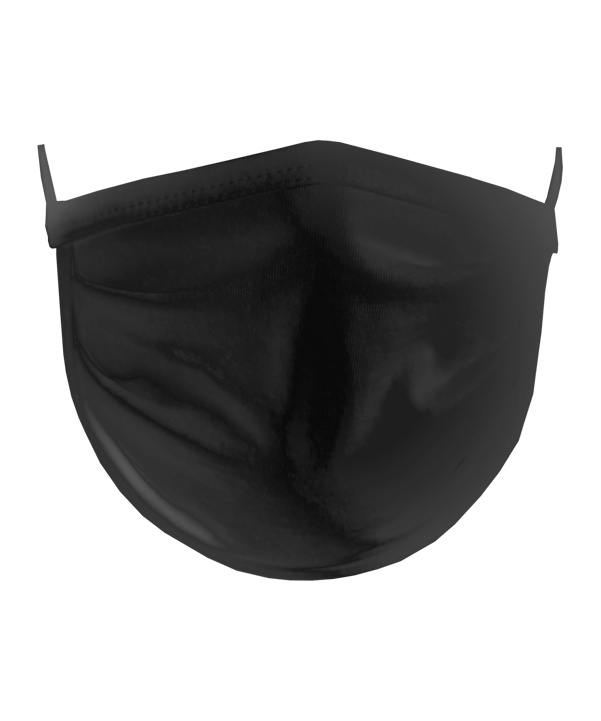 11teamsports Mundmaske blanko 100% Baumwolle Black - schwarz