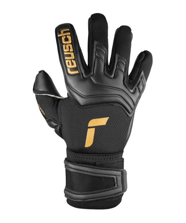 Reusch Attrakt Duo Torwarthandschuh Kids Schwarz Gold F7707 - schwarz