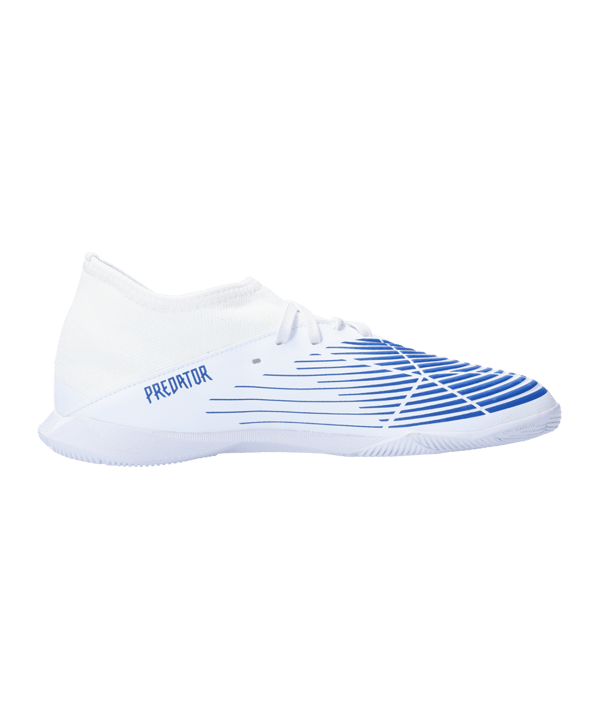 adidas Predator EDGE.3 IN Halle Diamond Edge J Kinder Weiss Blau - weiss