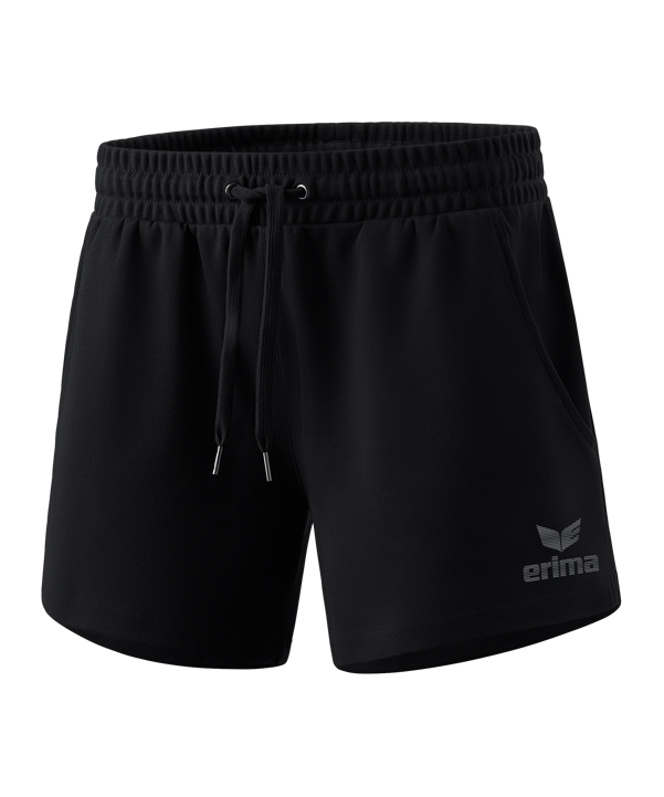 Erima Essential Team Sweatshort Damen Schwarz - schwarz