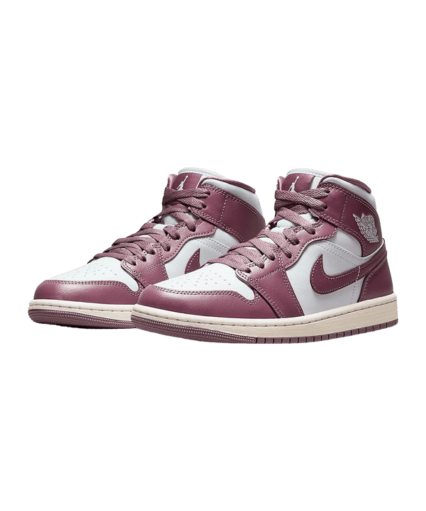 Jordan Air 1 Mid Damen Weiss Lila F050 - weiss