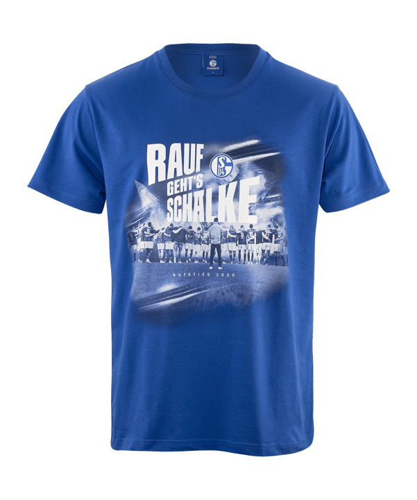 FC Gelsenkirchen-Schalke 04 e.V Aufstieg 2026 T-Shirt Blau - blau