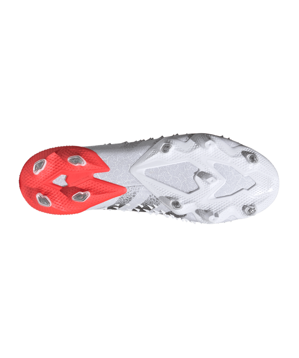 adidas Predator FREAK.1 FG White Spark Weiss Grau Rot - weiss