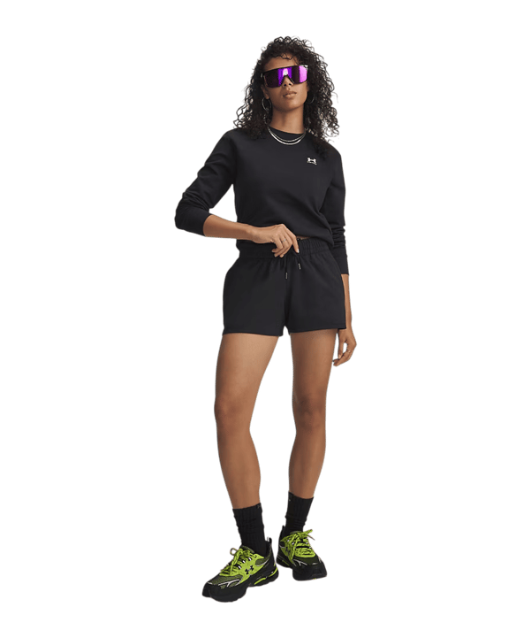 Under Armour Sport Terry Pantaloncini Donna Nero C001 - nero