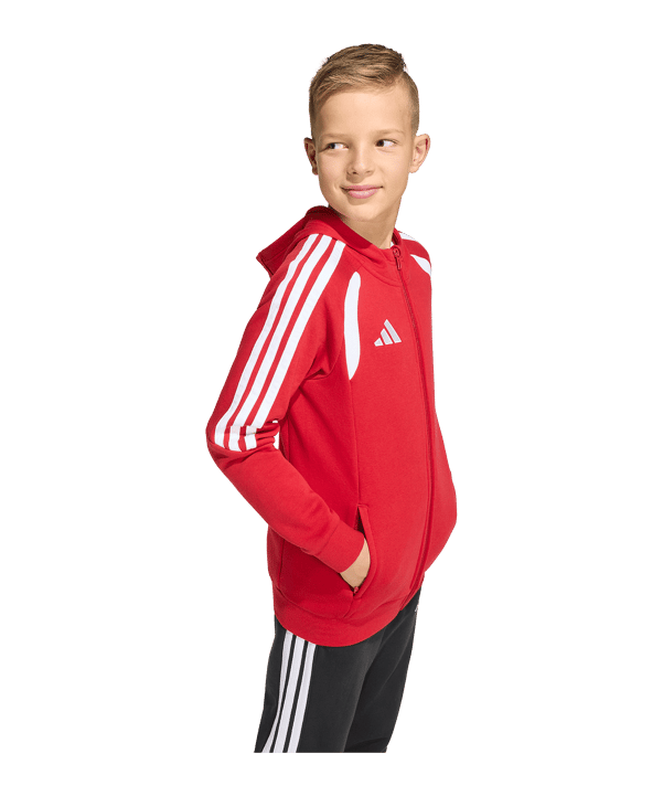 adidas Tiro 26 League Kapuzenjacke Kids Rot - rot