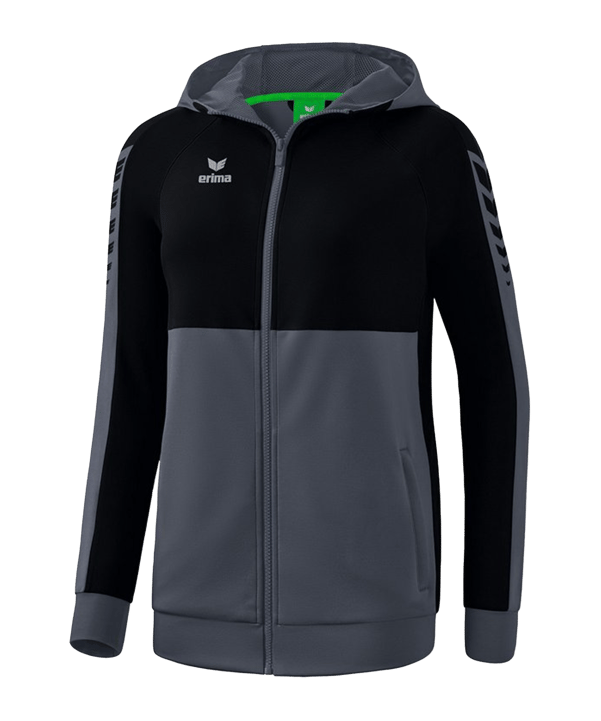 Erima Six Wings Kapuzenjacke Damen Grau - grau