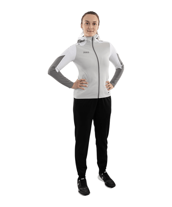 JAKO Dynamic Kapuzenjacke Damen Grau F837 - grau