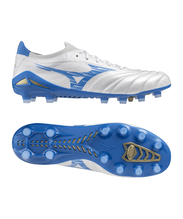 Mizuno Morelia Neo IV Beta Elite FG Mugen Weiss Blau F25 - weiss