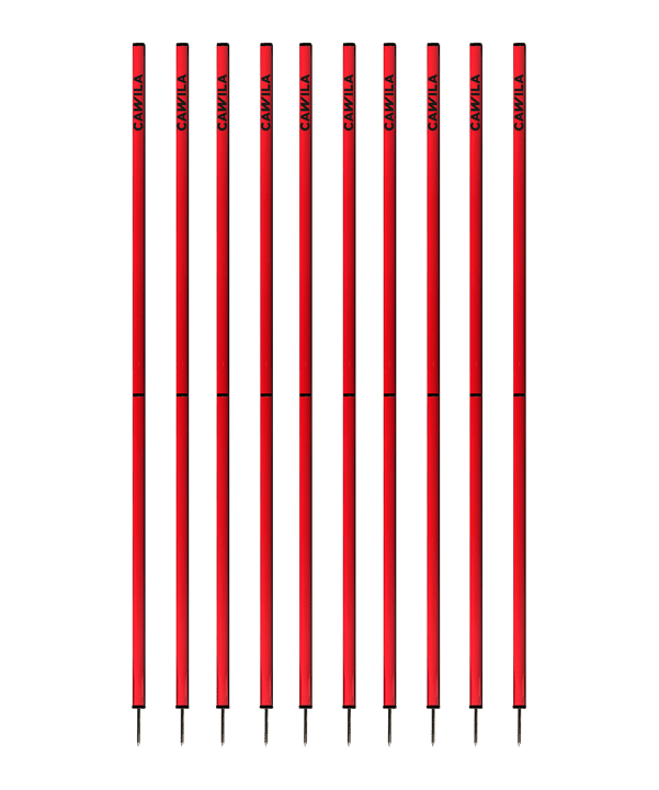Cawila ACADEMY Slalomstangen 10er Set (33mmx170cm) Rot - rot