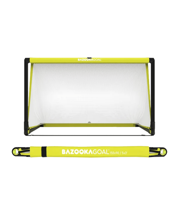 BAZOOKAGOAL PVC Teleskoptor | 150x90cm | Porta da calcio mini Giallo - giallo