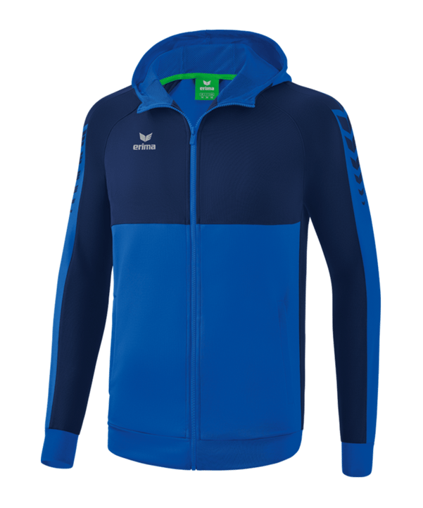 Erima SIX WINGS Kapuzenjacke Kids Blau - blau