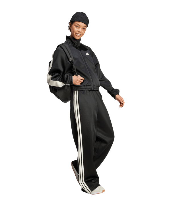 adidas Stadium 3 Stripes Track Hose Damen Schwarz