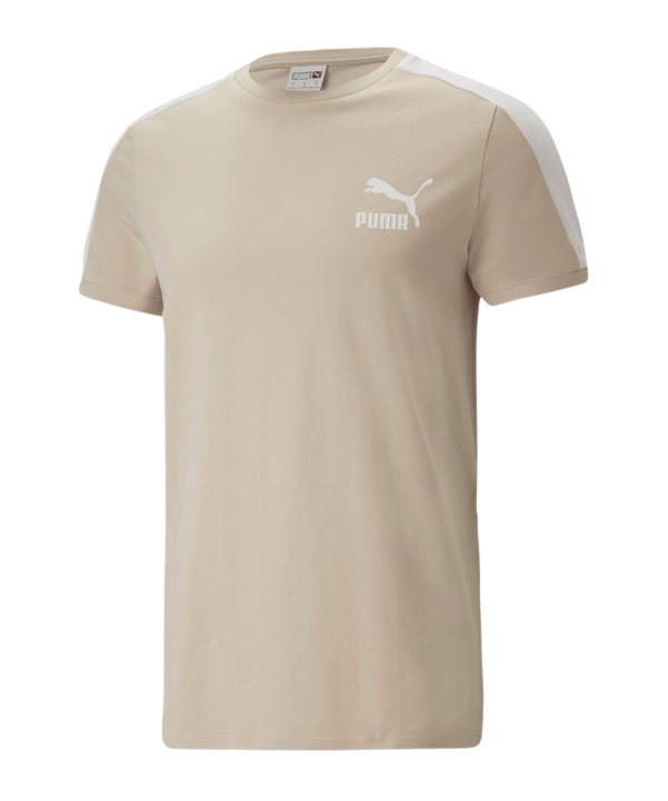 PUMA T7 ICONIC T-Shirt Beige F88 - beige