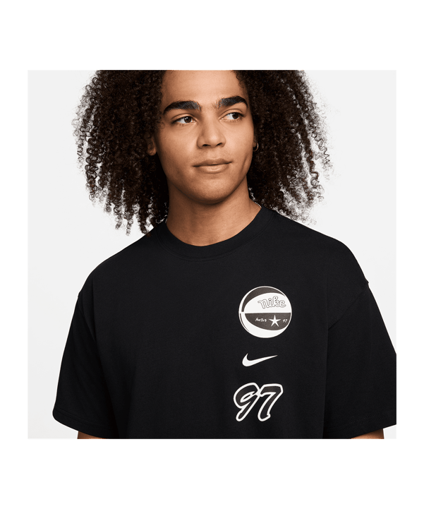Nike Off Court M90 Basketball T-Shirt Schwarz F010 - schwarz