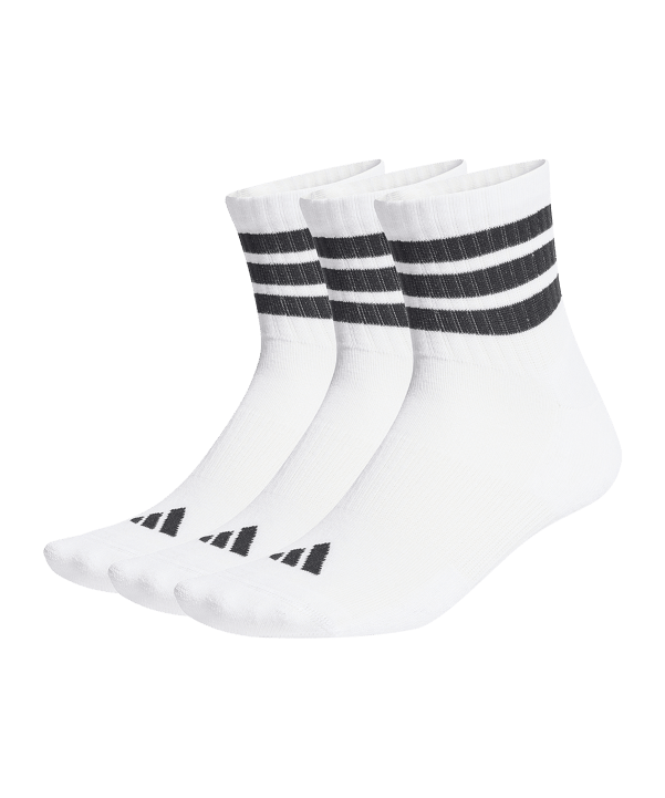 adidas Mid Cut 3er Pack Socken Weiß - weiss