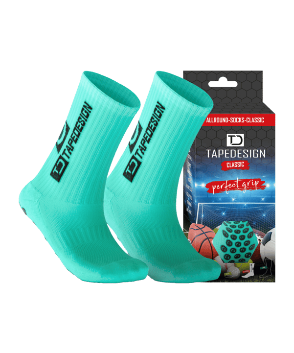 Tapedesign Gripsocks Chaussettes Turquoise - turquoise