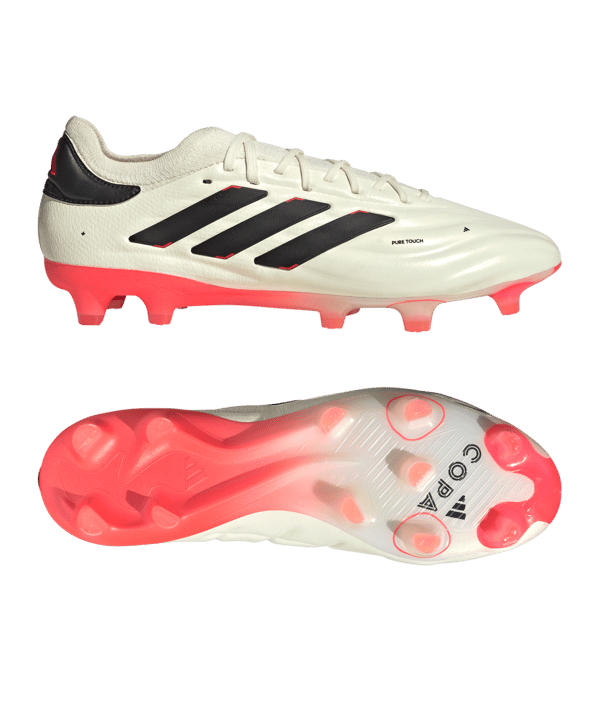 adidas COPA Pure 2 Elite KT FG Solar Energy Weiss Schwarz Rot - weiss
