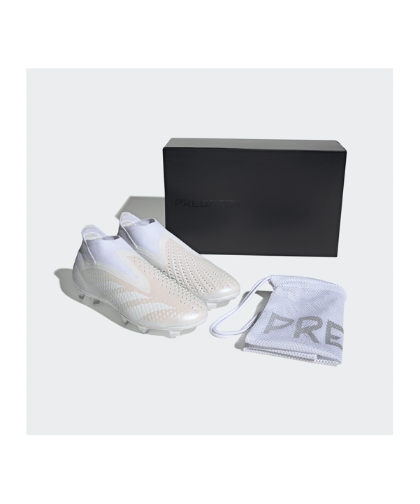 adidas Predator Accuracy+ FG Pearlized Weiss - weiss