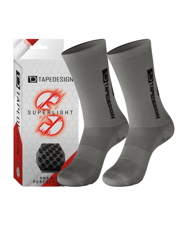 Tapedesign Gripsocks Superlight Socken Grau - grau