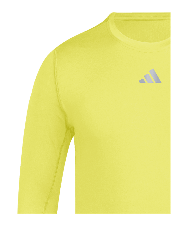 adidas Techfit Longsleeve Sous-Vêtements À Manches Longues Jaune - jaune